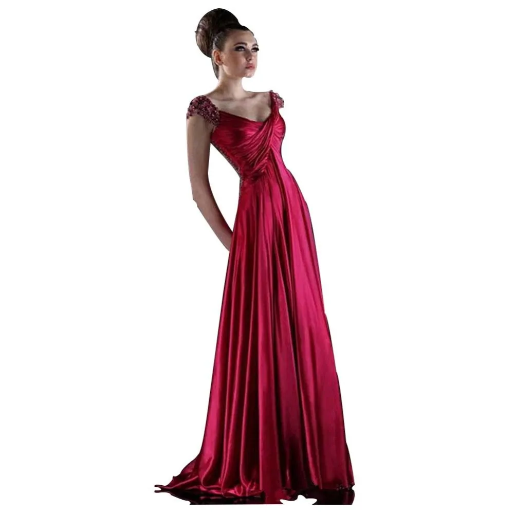 Роскошные Длинные Блесток Вечернее Платье Розовый Двухместный V Шеи Дешевые