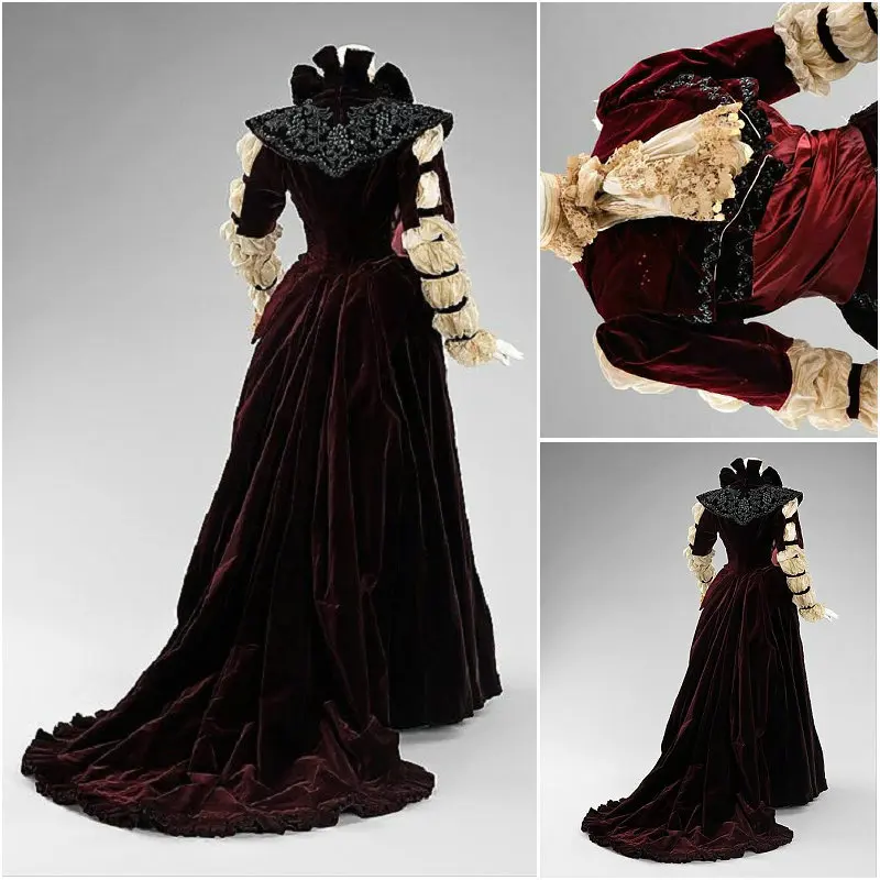 

History!Customer-made 18 Century Vintage Costumes Renaissance Dress Steampunk dresses Gothic Cosplay Halloween Dresses C-1187