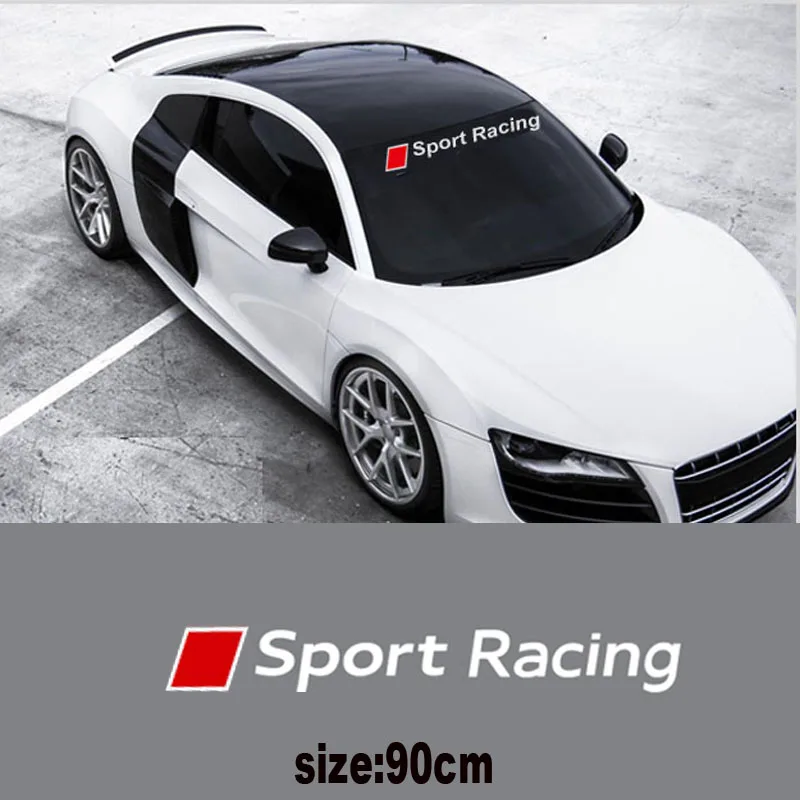 ПВХ Наклейка на лобовое стекло автомобиля наклейка для audi SLINE A3 A4 A5 A6 A7 A8 Q3 Q5 Q7 TT