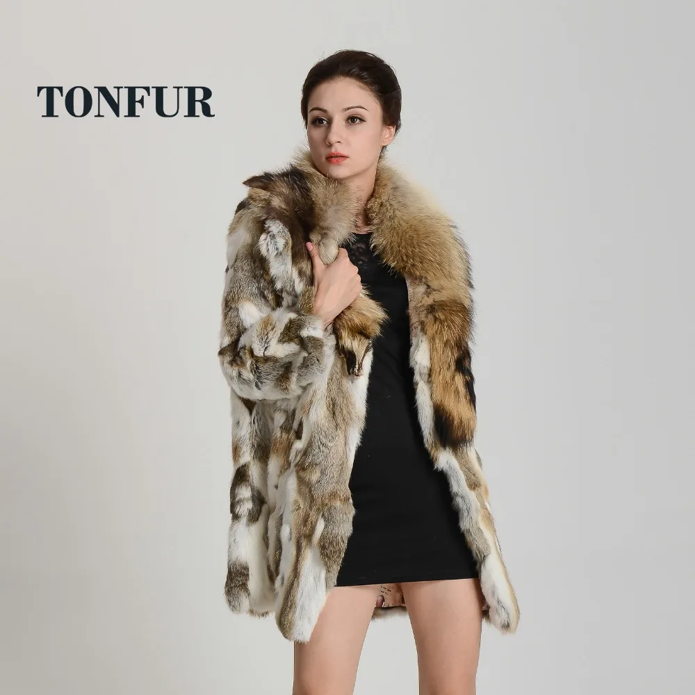 Новинка 2019 длинное пальто с роскошным натуральным мехом енота бесплатная