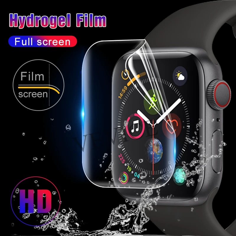 9D Защитная пленка для iWatch 4 44 мм 40 с полным покрытием мягкая Apple 1 2 3 38 42 3D изогнутая