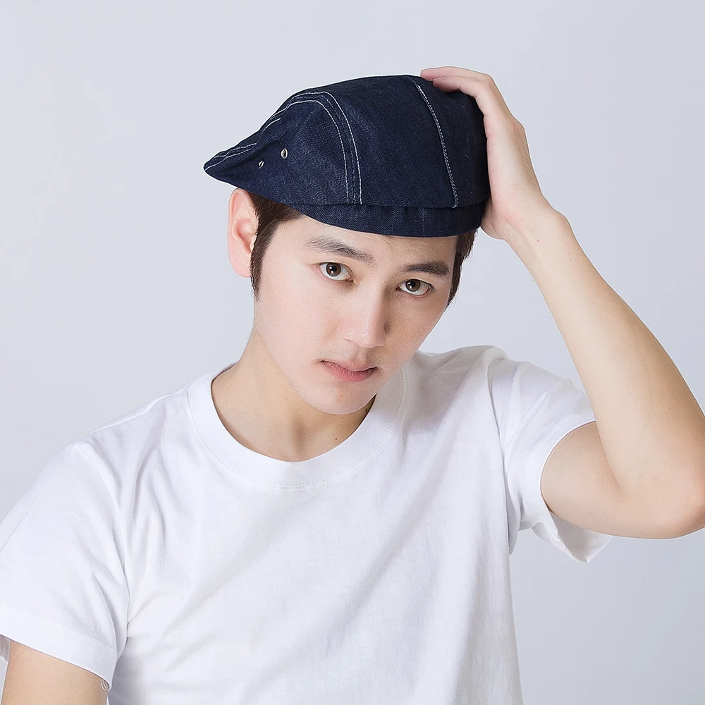 Food Service Wholesale Striped Hats 3 Colors Men Women Chef Work Cooking Wear Kitchen Cafe Bakery Waiter Waitress Forward Cap |