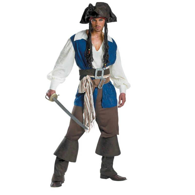 2019 мужской костюм пирата в открытом море для взрослых | Тематическая одежда и