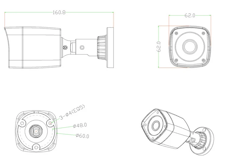 2 МЕГАПИКСЕЛЬНАЯ HDCVI AHD H HDTVI 960H 4in1 камеры видеонаблюдения 1080P открытый HD Аналоговый