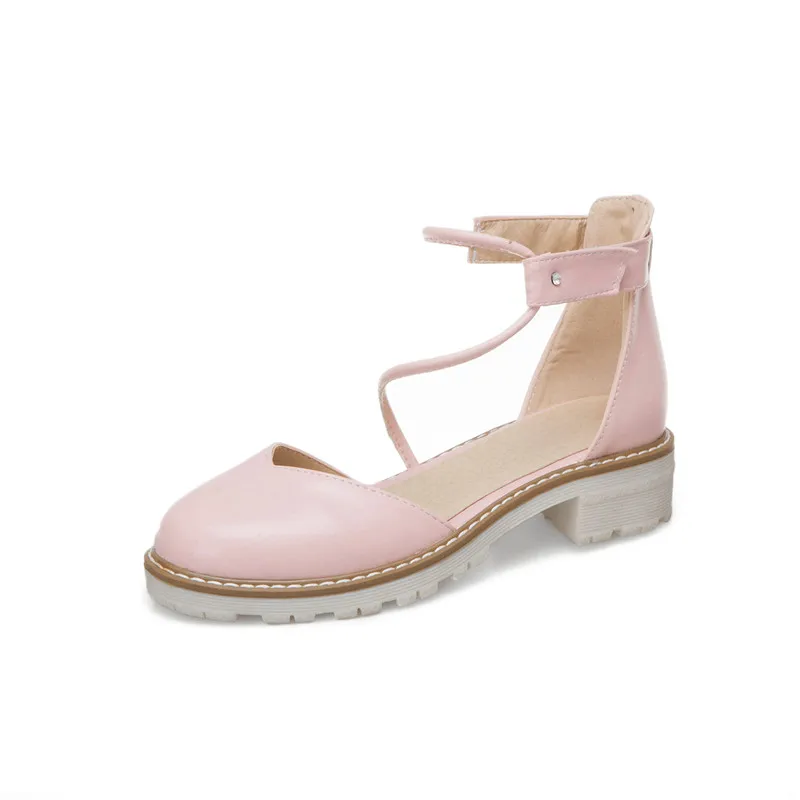 YMECHIC лето 2019 милые женские Туфли Мэри Джейн с крючком для колледжа на среднем