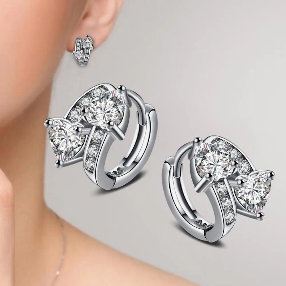 earrings 16 Сережки-гвоздики с кристаллами для женщин Brincos 925 пробы серебряные сережки Brinco серьги Oorbellen Серьги Pendientes ювелирные изделия оптом - Окраска металла: earrings 16