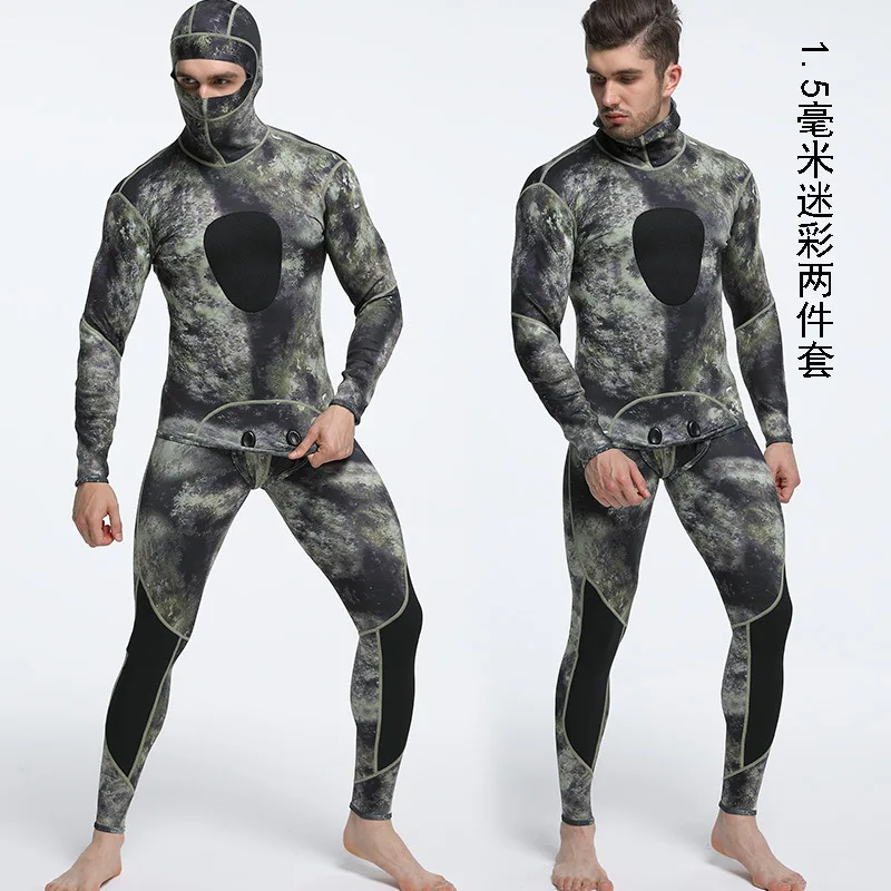 1 5 мм неопреновый мокрый костюм камуфляжные гидрокостюмы для подводной рыбалки