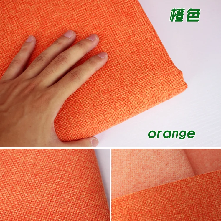 Оранжевый с покрытием Linen Ткань диван Подушки fabirc DIY Craft Вышивание ткань открытый