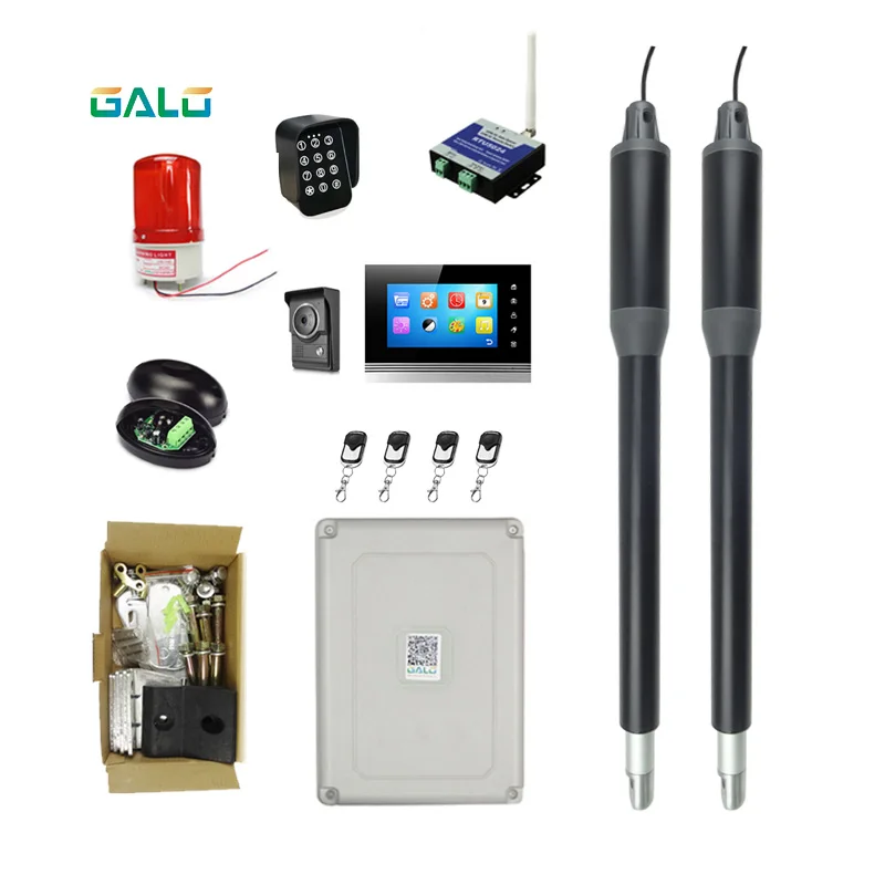 

Automatic swing door gate actuator opener with video doorbell phone Optional