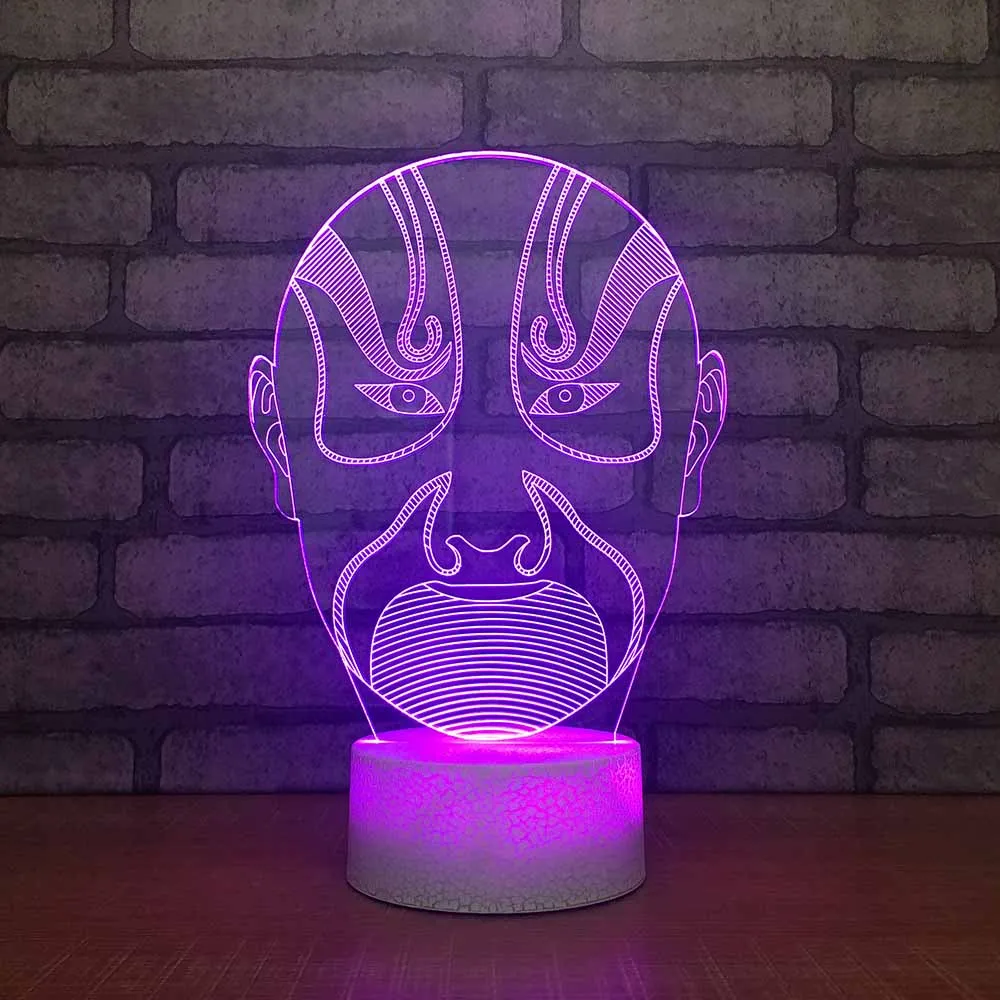 Светодиодный 7 видов цветов меняющий ночник детский сенсорный Usb 3D визуальная