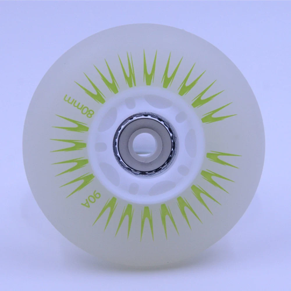 

2018 New Skating Flash Roller Wheels LED Sliding Skate Wheels 80mm Inline skating flashing wheel Rollerblade Replacement XNC