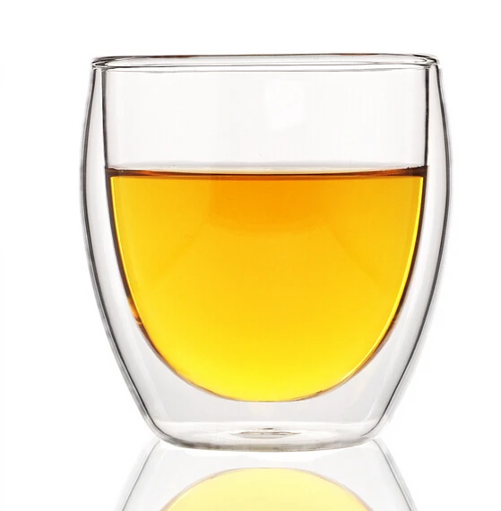 Термостойкие стеклянные чашки для чая и кофе 2 шт./лот 80 мл 250 350 450 650 двухслойная