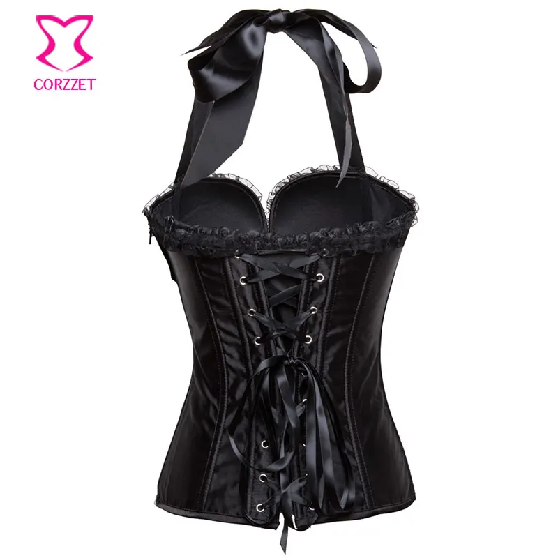 Плюс размер черный атласный пуш ап корсеты и бюстье белый корсет топ Corpetes E Espartilhos