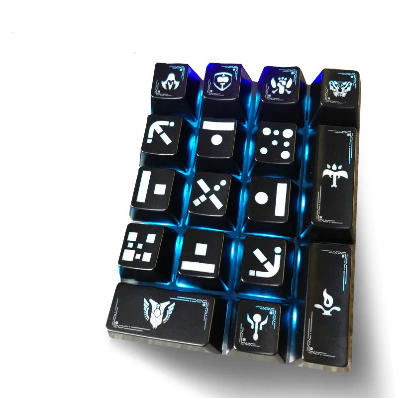17 ключей PBT просвечивающие колпачки для razer logitech механическая клавиатура |