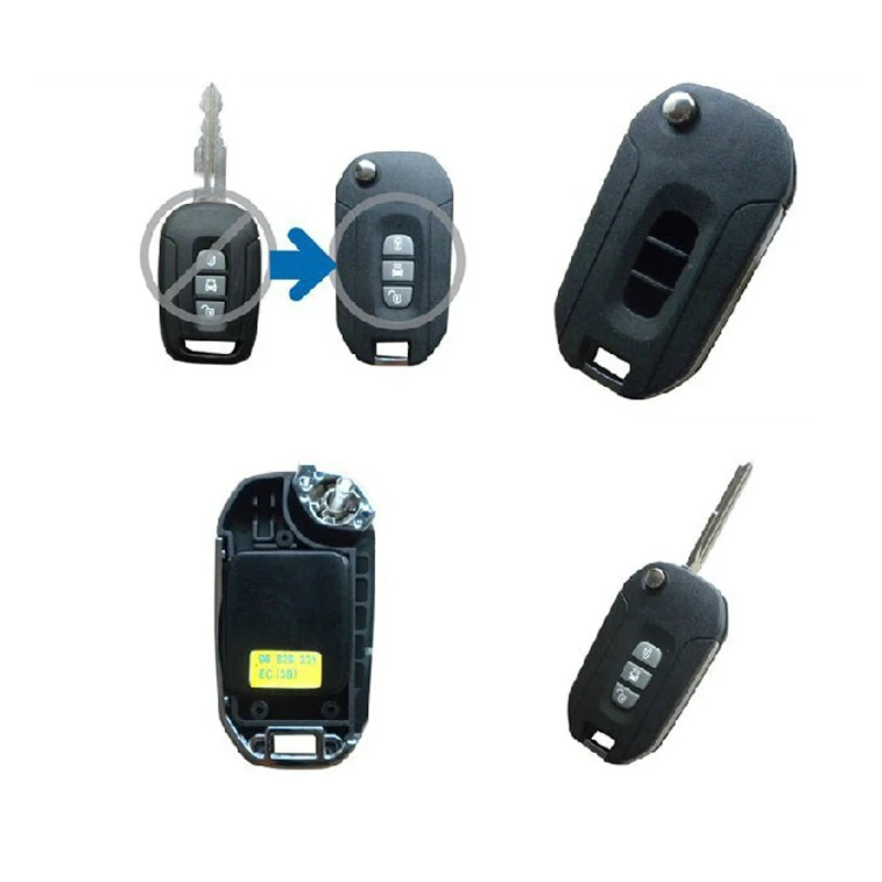 Высокое качество 3 кнопки изменение флип-ключ оболочка для Chevrolet Captiva чехол ключ