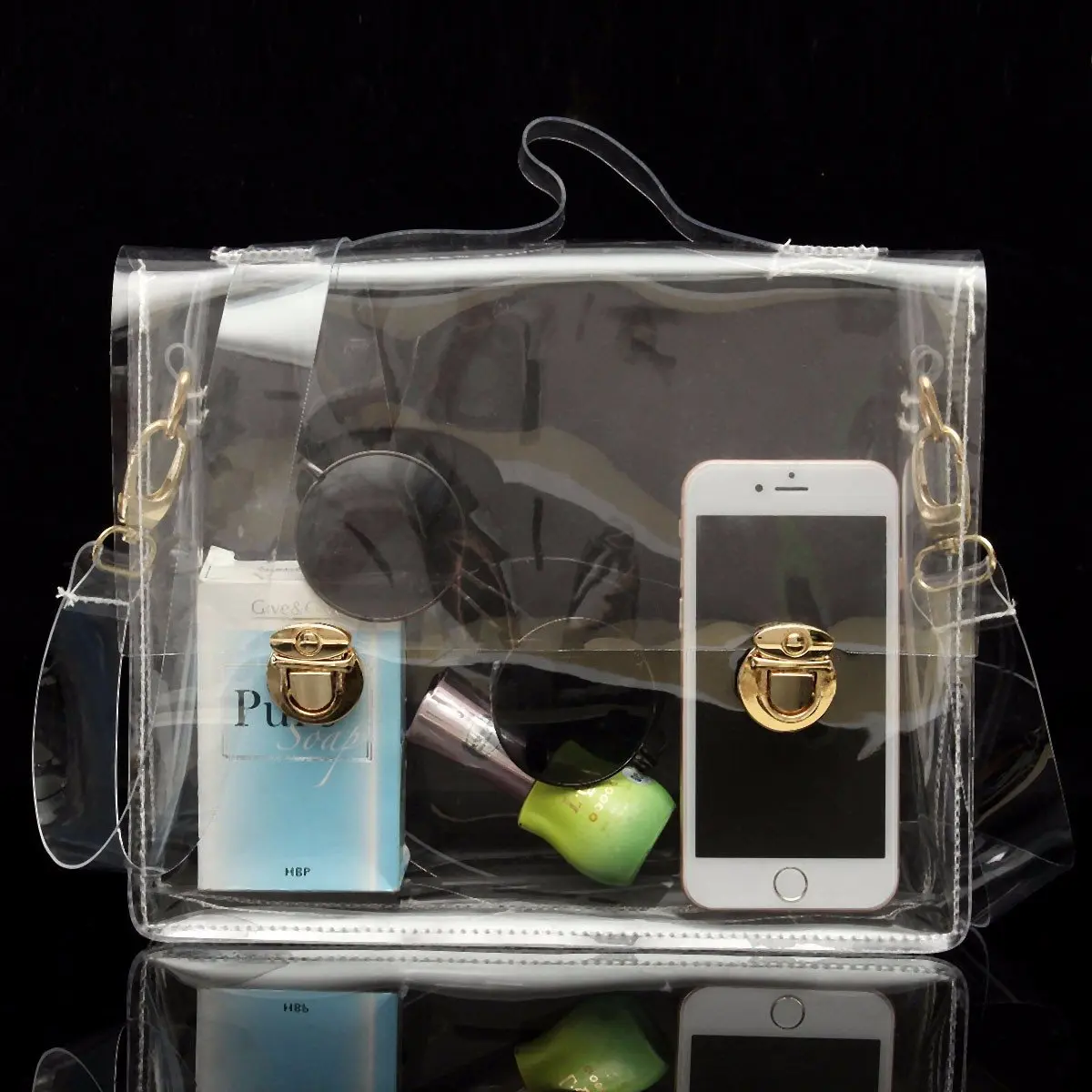 Osmond Новая женская летняя пляжная сумка прозрачные ПВХ сумки через плечо