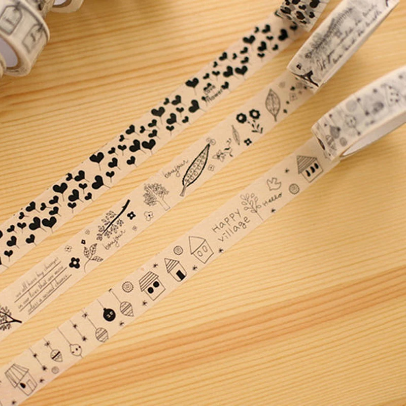 10 шт/1 упаковка Индивидуальная рулон Сделай Сам Васи бумага декоративная клейкая