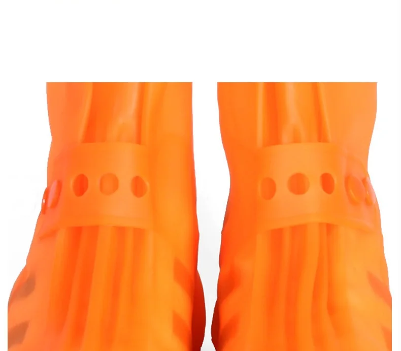 Aleafalling Women PVC Integral Mould Waterproof Reusable Rain Shoes Covers Rain Boot Anti-skid High Outdoor Shoes Covers SC35