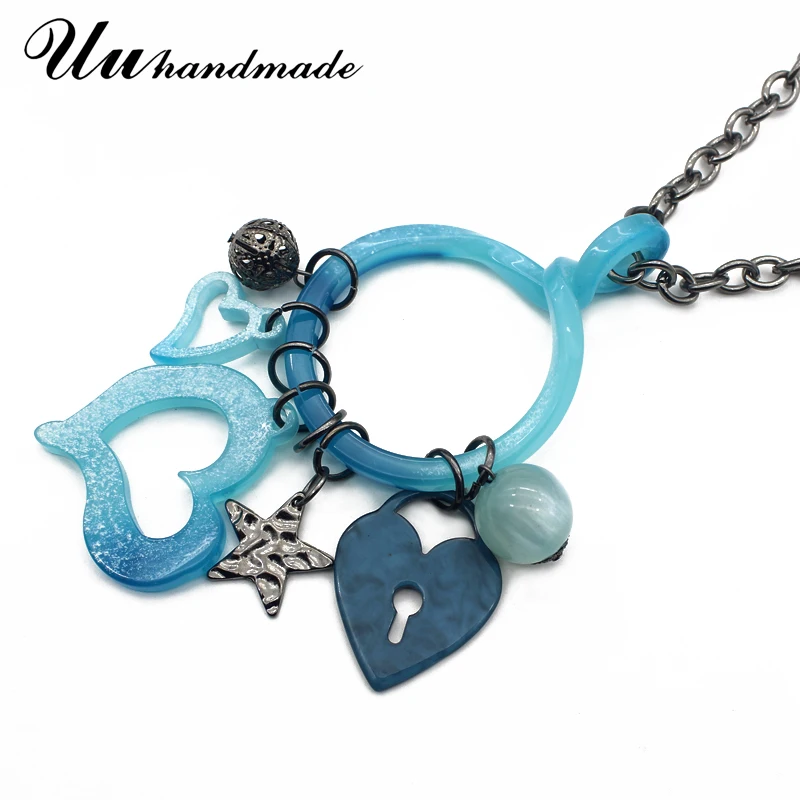 2018 ожерелье из цинкового сплава в стиле Коле макси подвески на длинной цепи бусы