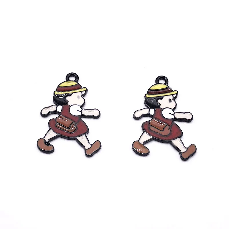 10 шт мультфильм серии металлический сплав эмаль подвески для девушки