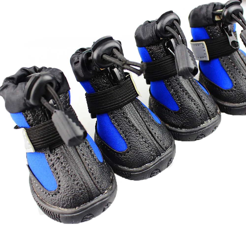 Обувь для собак теплая обувь нескользящая водонепроницаемая маленьких больших