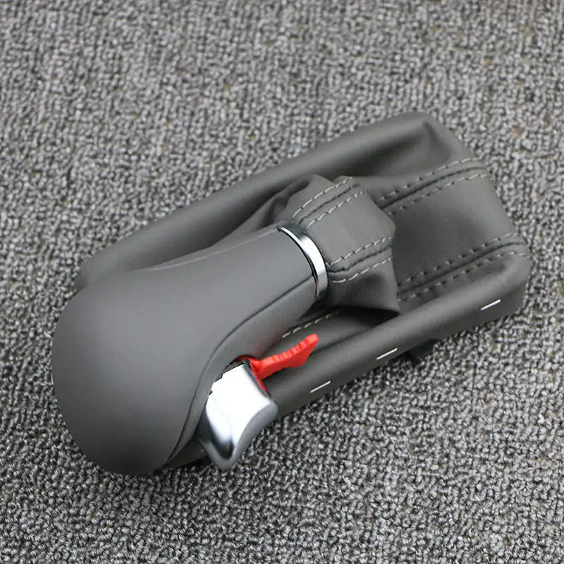 Gray Для Audi A3 A6 S6 Q7 2005-2012 ручка переключения передач Gaitor чехол для ботинка кожаный гетры черный на LHD ТОЛЬКО - Название цвета: Gray