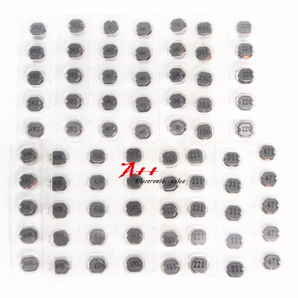 Набор индукторов мощности CD43 SMD 75 шт. 15 значений|inductor assorted kit|inductor assortmentinductor kit |