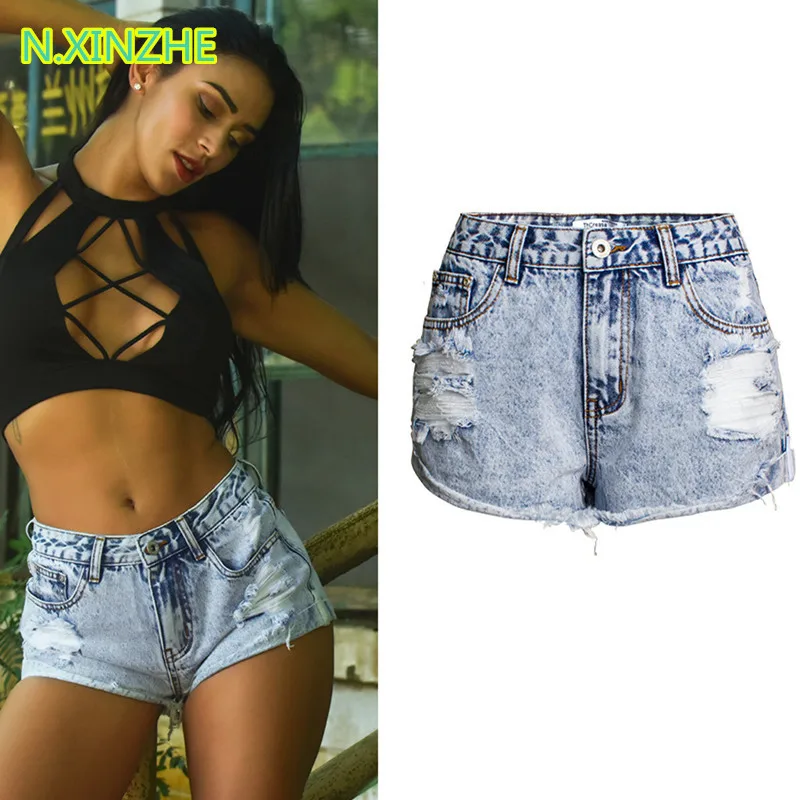 2018 женская одежда со средней посадкой рваные потертые однотонные свободные