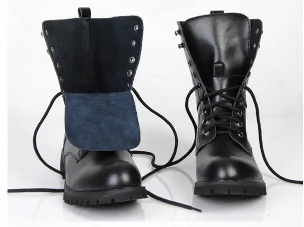 Новые кожаные мужские ботинки зимняя мужская теплая обувь martin ковбойские