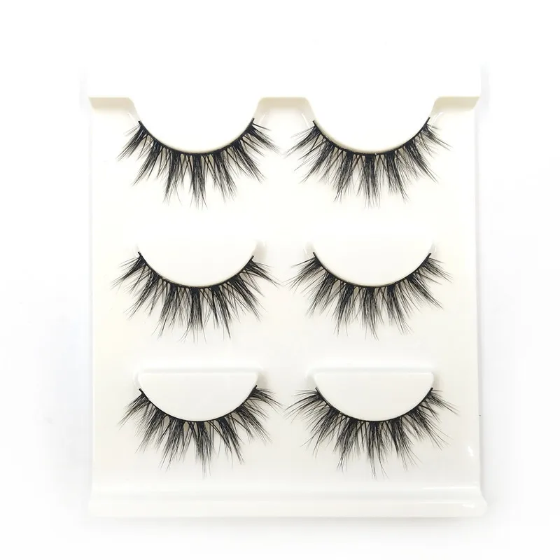 Реалистичные короткие ресницы YOKPN Glam модные 3D стерео натуральный телесный макияж