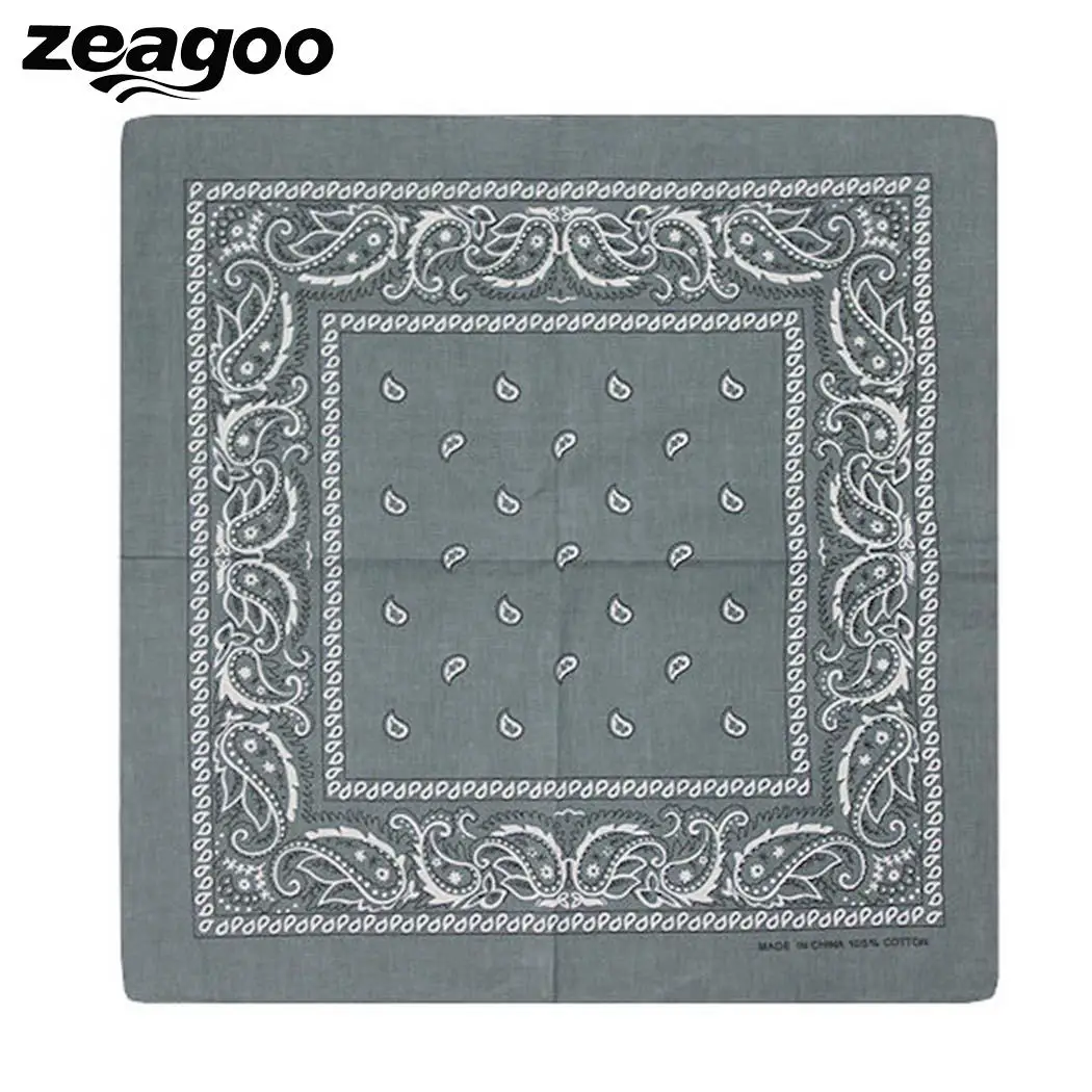 Zeagoo 1 шт. унисекс хип хоп черный Пейсли Бандана головной убор повязка шарф для