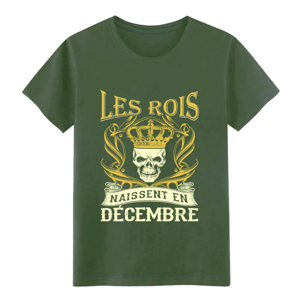 Мужская хлопковая футболка с круглым вырезом les rois naissent en decembre новая стильная на