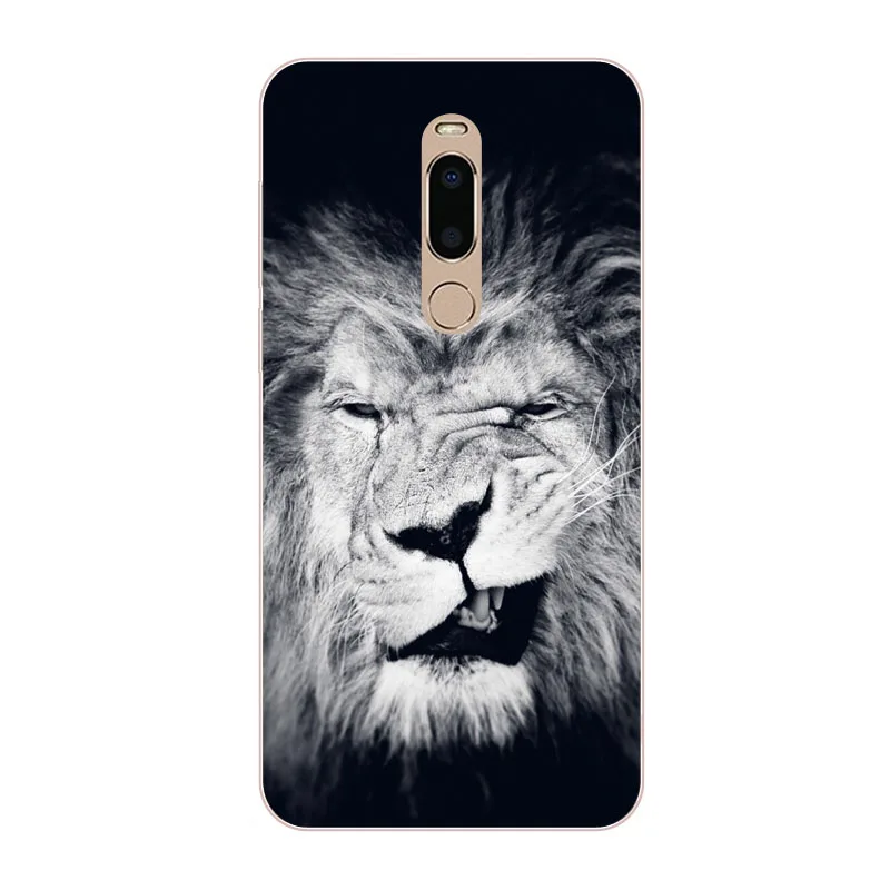 meizu X8 Case Silicon Tiger lion Painting Soft TPU Back Cover for x8 Phone protect Bags shell |