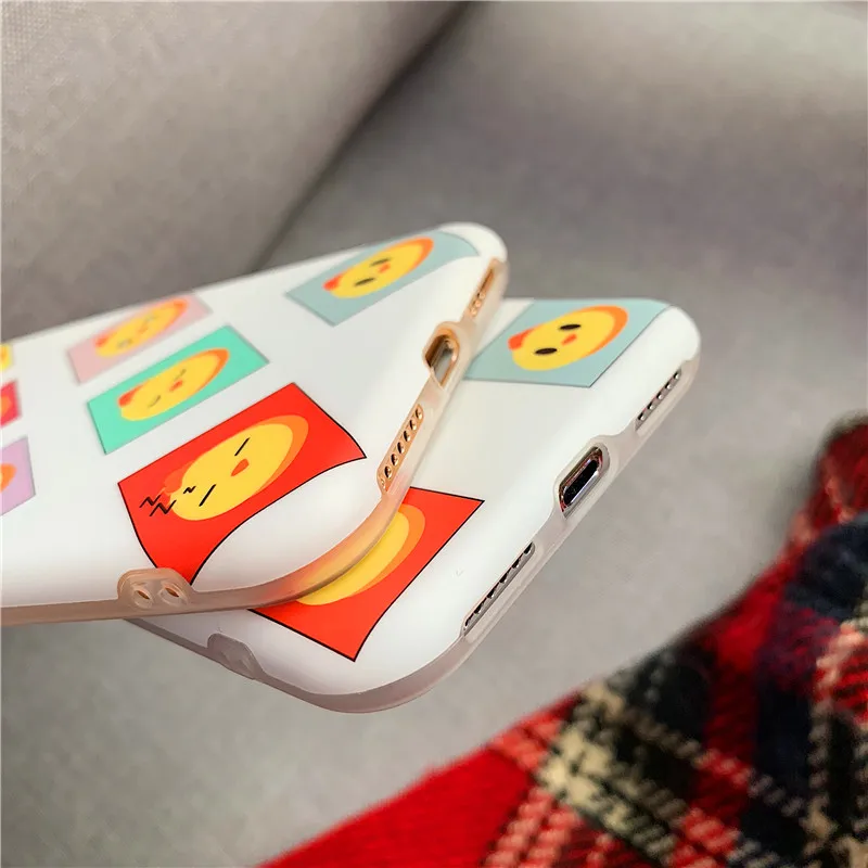 Cute grid phone cases For iPhone XS Max XR Xs 6 6S 7 8 Plus X Cartoon chicken Thin Soft IMD Phone Cases Cover Coque |