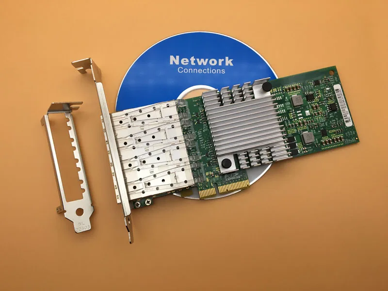 Чипсет I350AM4 стандартный адаптер для сервера Gigabit Fiber Ethernet с четырьмя портами плата