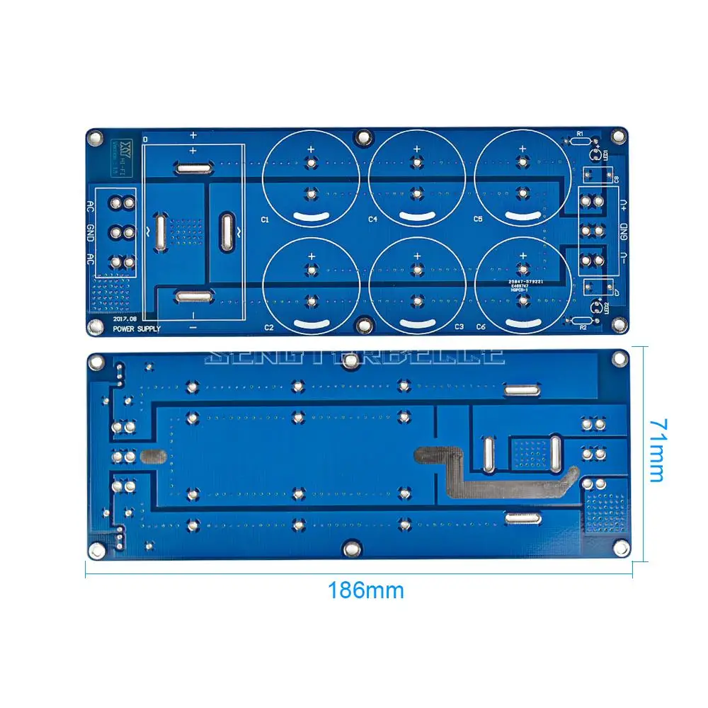

Rectifier Filter Double PSU Kits 50A 500W Power Board HIFI Diy Kits 10000uF/50V 10000uF/100V