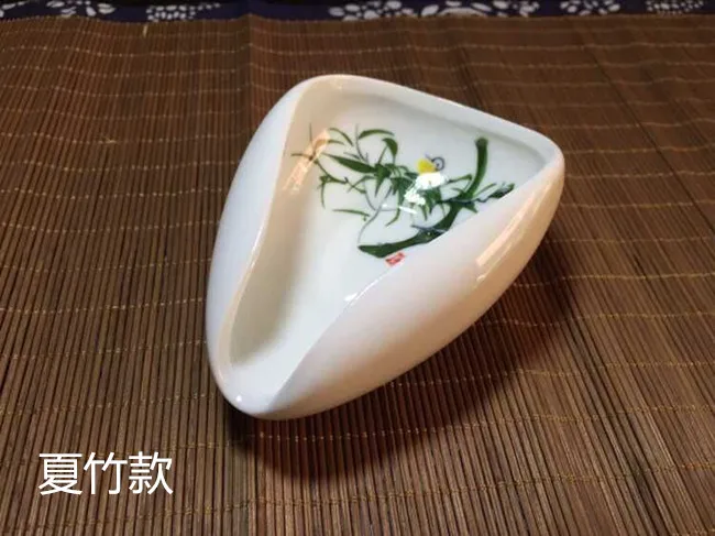Короткая керамическая чайная ложка, ручная роспись, чайная лопатка, аксессуары для чайной посуды, украшение для дома, чайная церемония, кофейные зерна, держатель орехов Chahe - Цвет: C