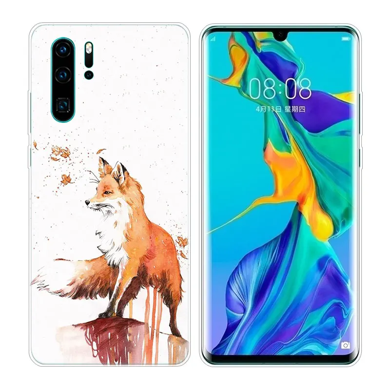 Горячее животное лиса мягкий силиконовый чехол для телефона huawei P30 P20 Pro P10 P9 P8 Lite P Smart Z Plus NOVA 3 3i Модный чехол