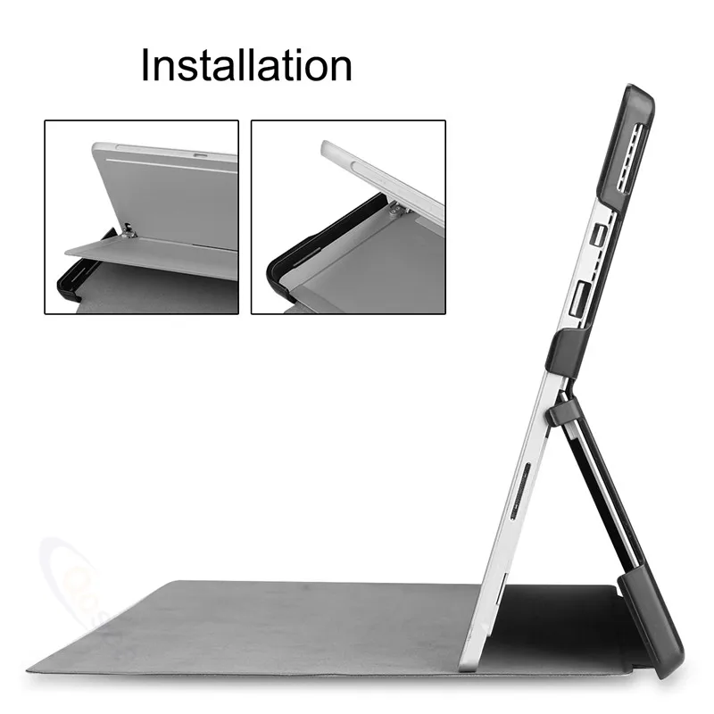 Qosea Магнитный чехол из искусственной кожи для Microsoft Surface Pro 6 12 3 дюйма умный