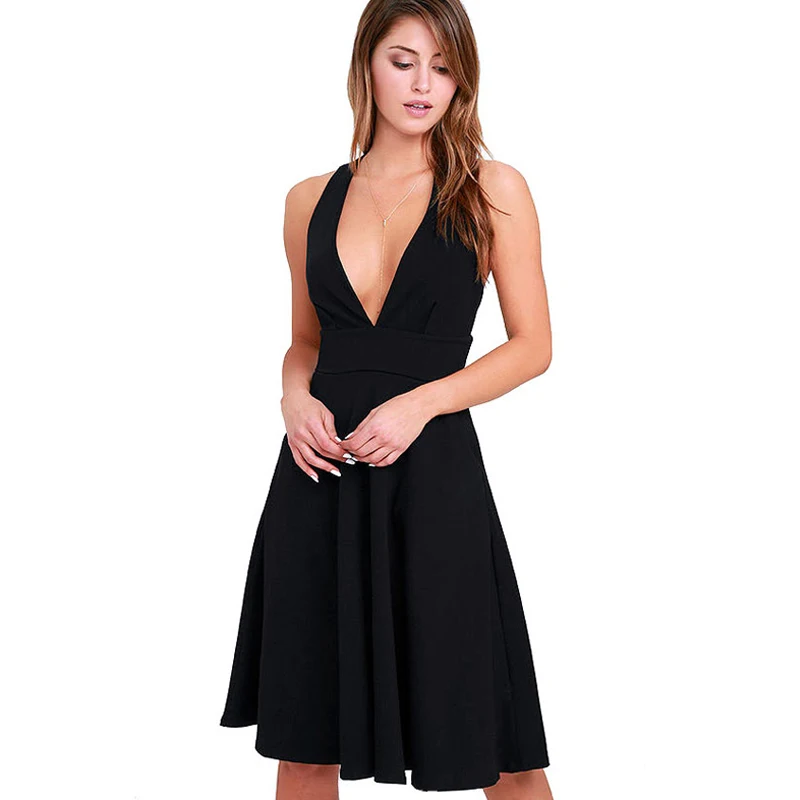 MolyStyle 2018 Лето сексуальное платье Для женщин Мода Глубокий V шеи Vestidos Высокая талия