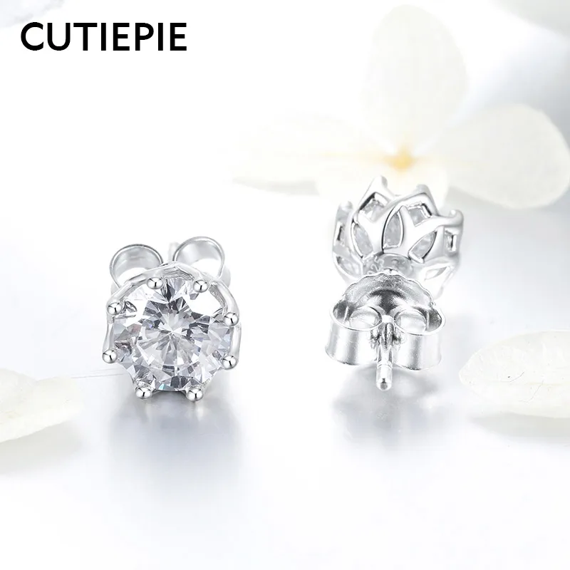 CUTIEPIE Новые 100% Настоящее серебро 925 пробы маленькие простые серьги гвоздики для