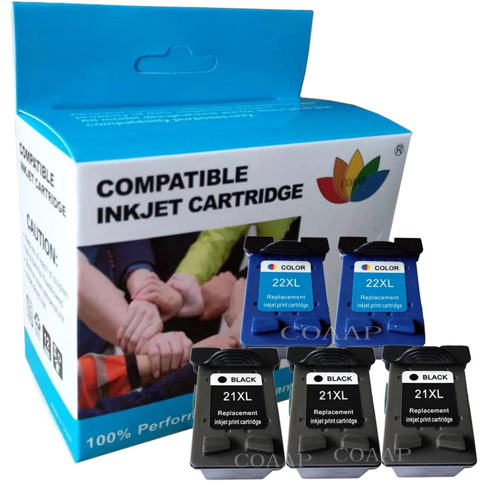 Compatible HP 21 22 XL C9351A C9352A Refilled ink cartridge HP Deskjet F380 F2280 3910 3915 3918 3920 3938 D1530 D1311 D1320