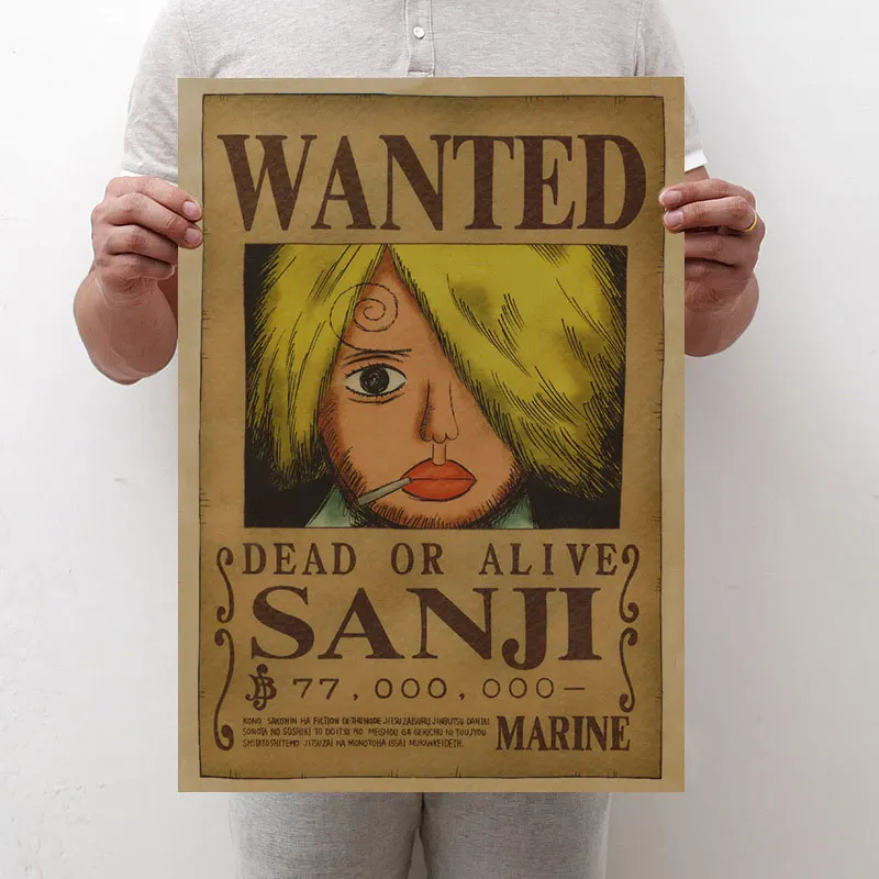 Аниме One Piece Pirates bounties Art плакат разыскивается Luffy Zoro Nico Robin SANJI NAMI Usopp COS Room Home