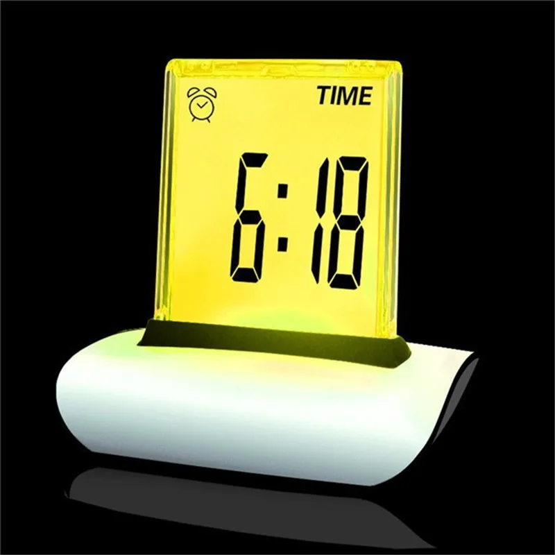 Красочные настольные часы 18 шт./лот ЖК экран будильник многофункциональные с