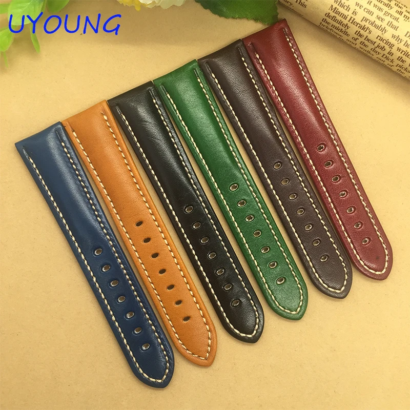 Высококачественный ремешок для часов из натуральной кожи 18 мм 20 22 мужчин и женщин
