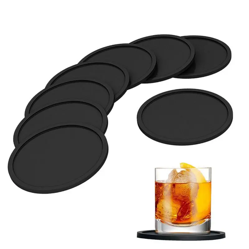 Горячая продажа 8 шт. силиконовая подставка для напитков столовые приборы