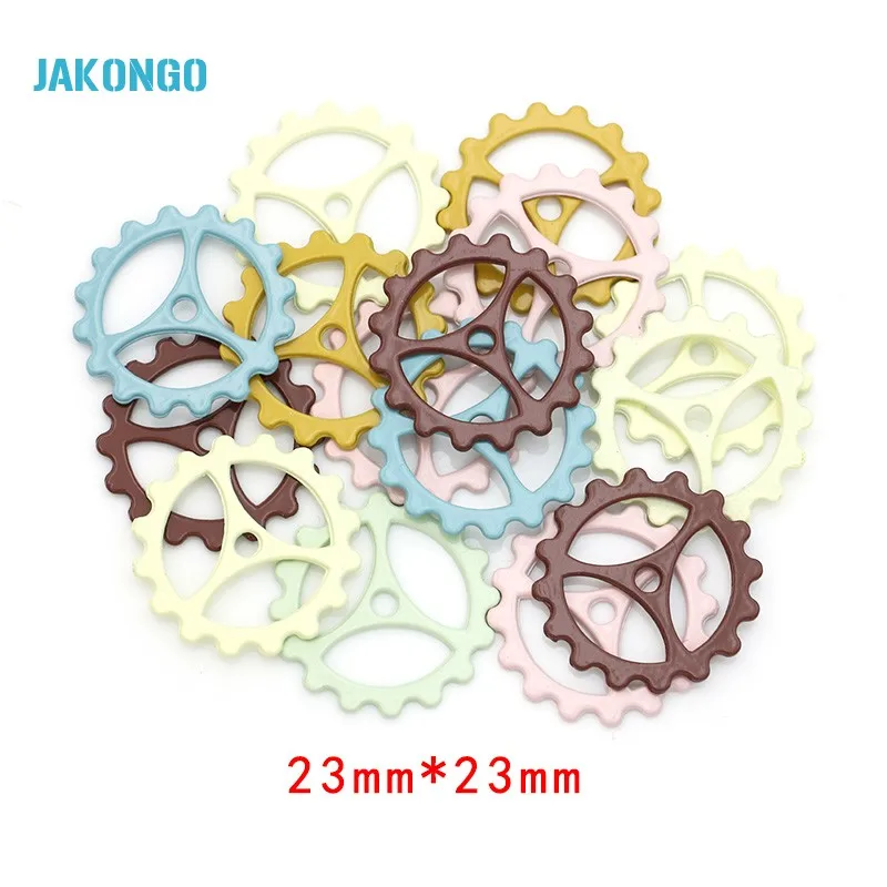 JAKONGO Смешанная живопись Punk Gear Charms для самостоятельного изготовления ювелирных