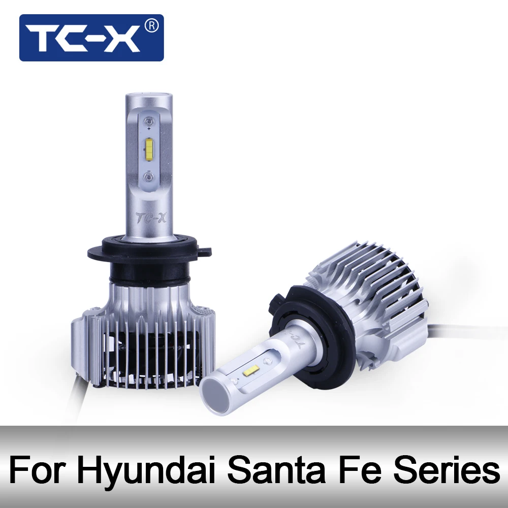 TC X светодиодный фар автомобиля для hyundai Santa Fe (SM см DM) H4 H7 H8 H27 Высокие ближнего
