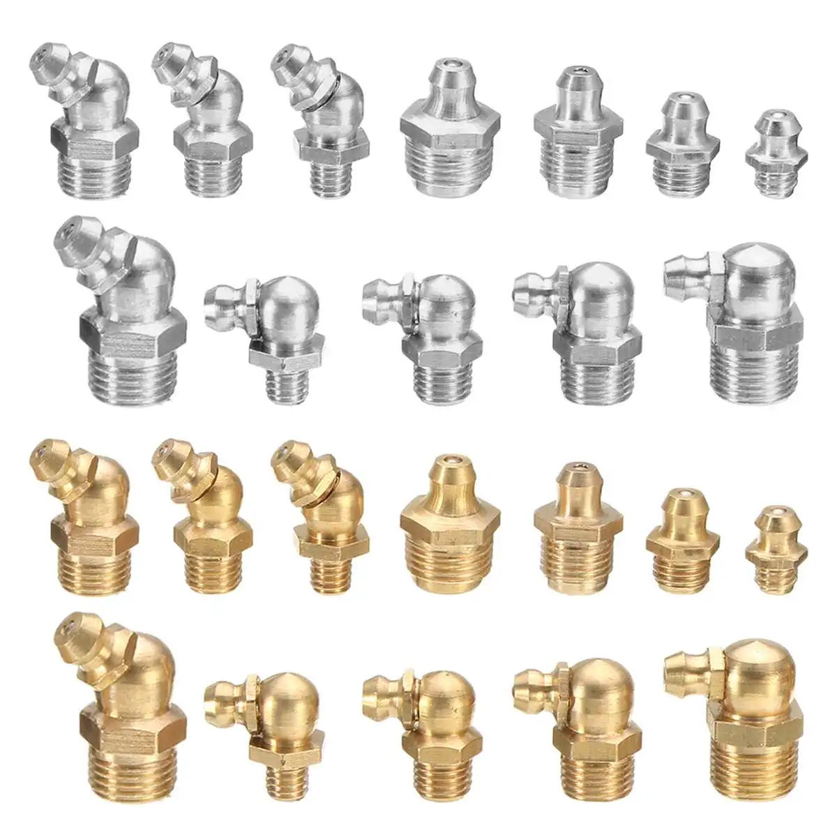 M6/M8/M10/M12 10 шт. резьба латунная прямая пресс-масленка для мотоцикла автомобиль прямой/45 градусов/90 градусов