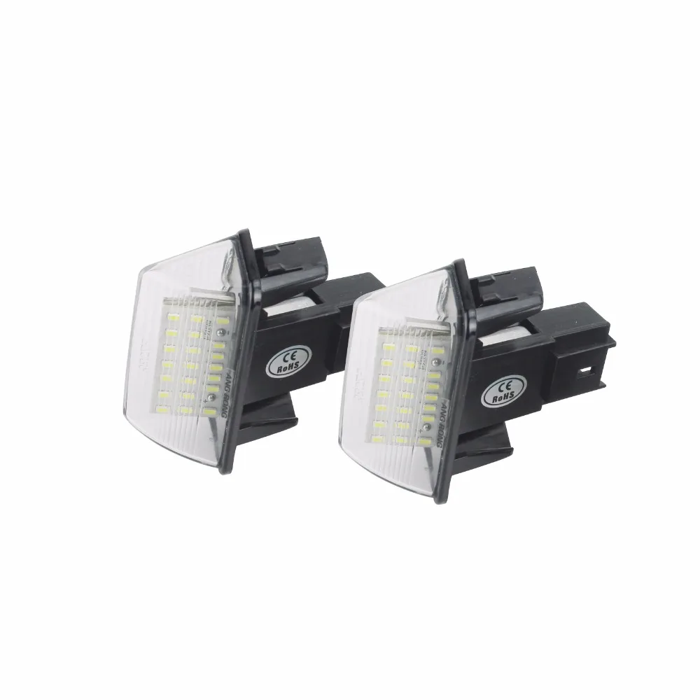 ANGRONG 2x Светодиодный светильник номерного знака для Peugeot 206 207SW 306 307 308 406 407 5008 MPV Partner